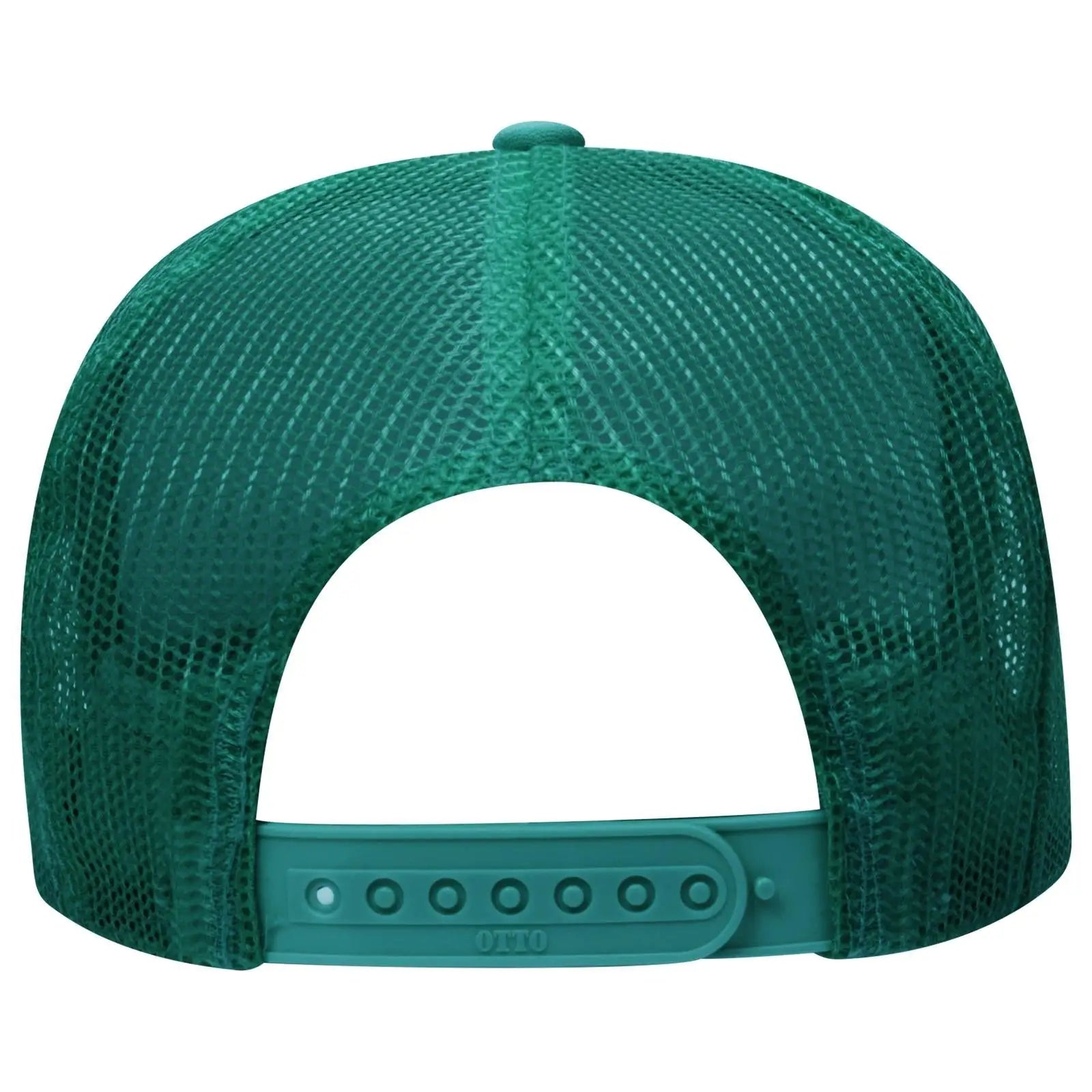 OTTO 39-165 5 Panel High Crown Mesh Back Trucker Cap - Jade/Wht/Jade