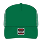 OTTO 39-165 5 Panel High Crown Mesh Back Trucker Cap - Kelly - Kelly / 6 1/2’’ - 7 5/8’’