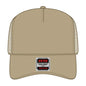 OTTO 39-165 5 Panel High Crown Mesh Back Trucker Cap - Khaki - Khaki / 6 1/2’’ - 7 5/8’’