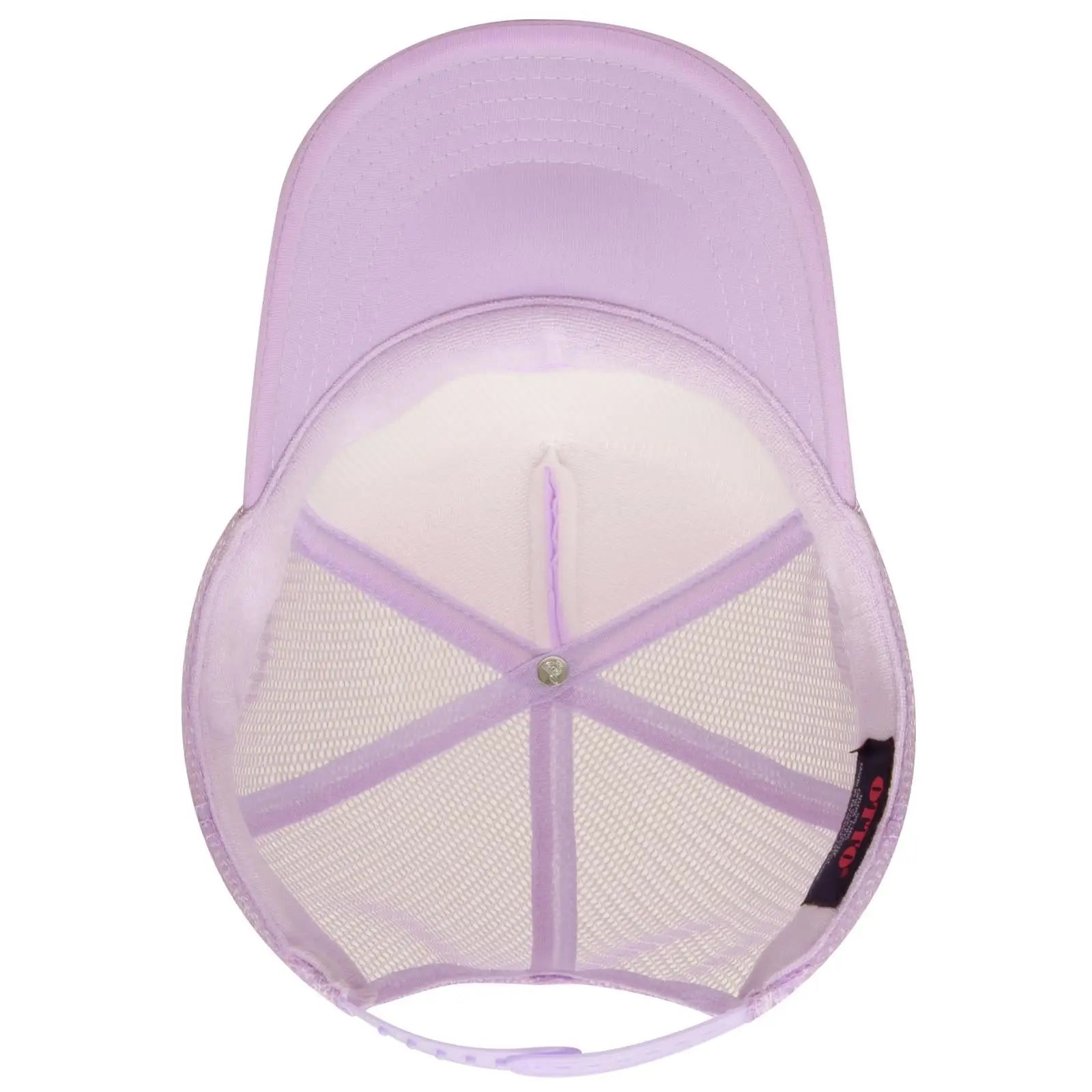 OTTO 39-165 5 Panel High Crown Mesh Back Trucker Cap - Lavender - Lavender / 6 1/2’’ - 7 5/8’’