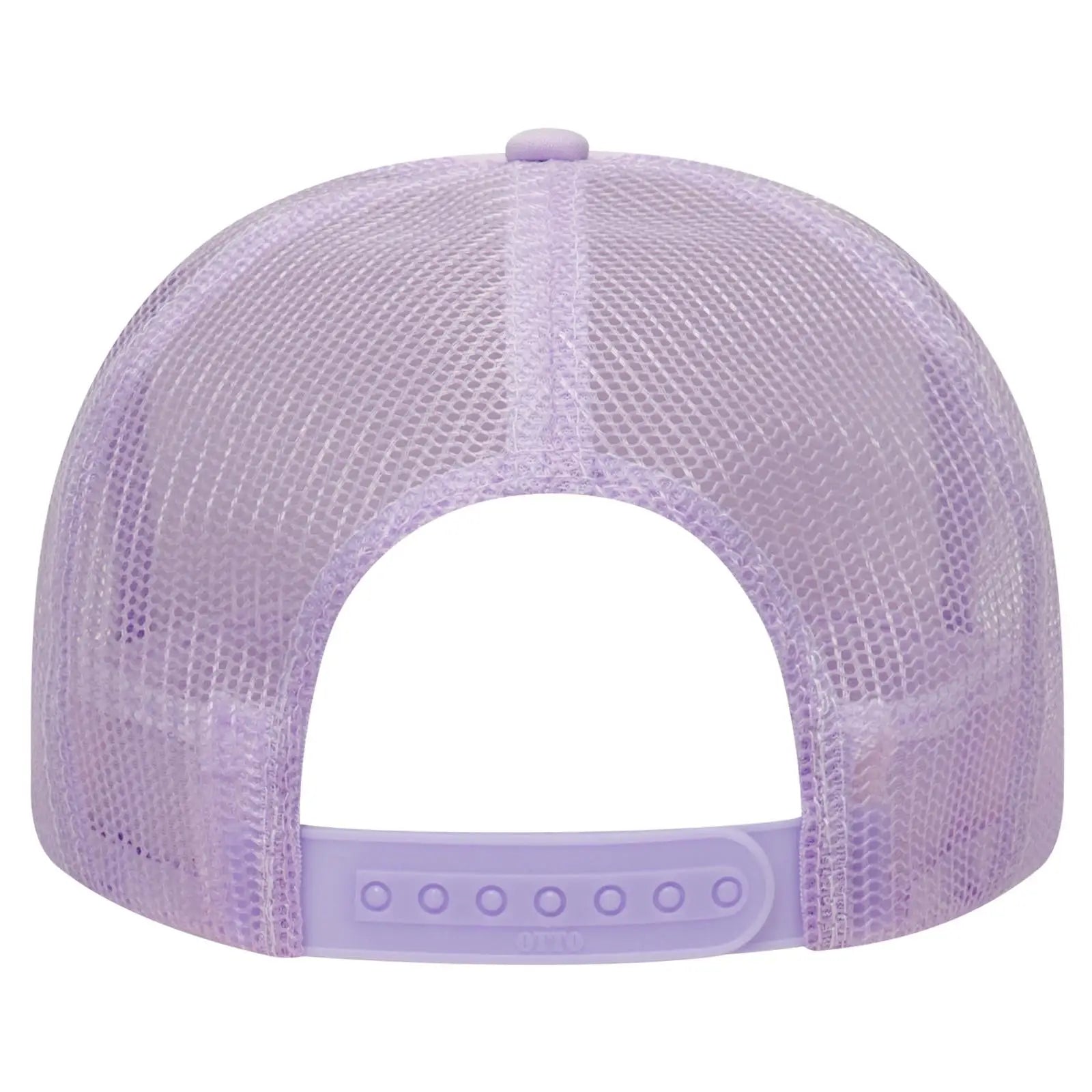 OTTO 39-165 5 Panel High Crown Mesh Back Trucker Cap - Lavender - Lavender / 6 1/2’’ - 7 5/8’’