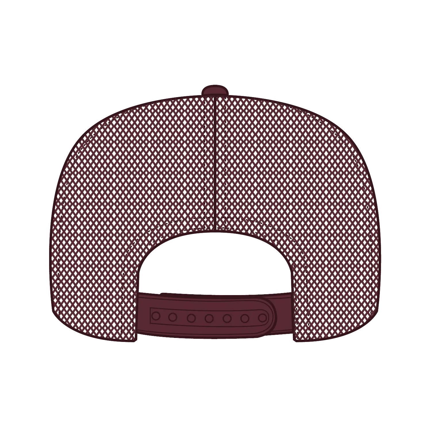 OTTO 39-165 5 Panel High Crown Mesh Back Trucker Cap - Maroon