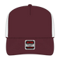 OTTO 39-165 5 Panel High Crown Mesh Back Trucker Cap - Mrn/Mrn/Wht - Mrn/Mrn/Wht / 6 1/2’’ - 7 5/8’’