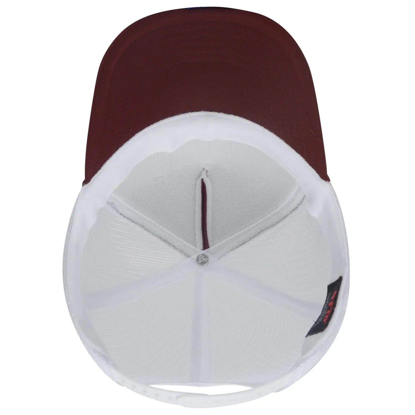 OTTO 39-165 5 Panel High Crown Mesh Back Trucker Cap - Mrn/Mrn/Wht - Mrn/Mrn/Wht / 6 1/2’’ - 7 5/8’’