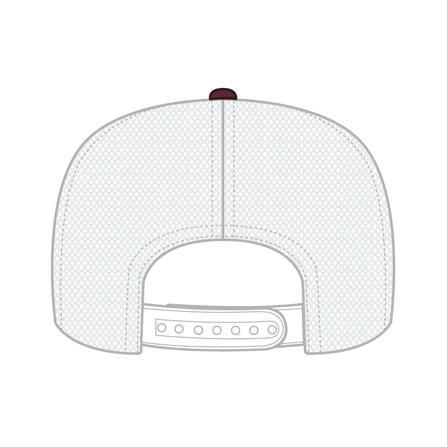 OTTO 39-165 5 Panel High Crown Mesh Back Trucker Cap - Mrn/Mrn/Wht - Mrn/Mrn/Wht / 6 1/2’’ - 7 5/8’’