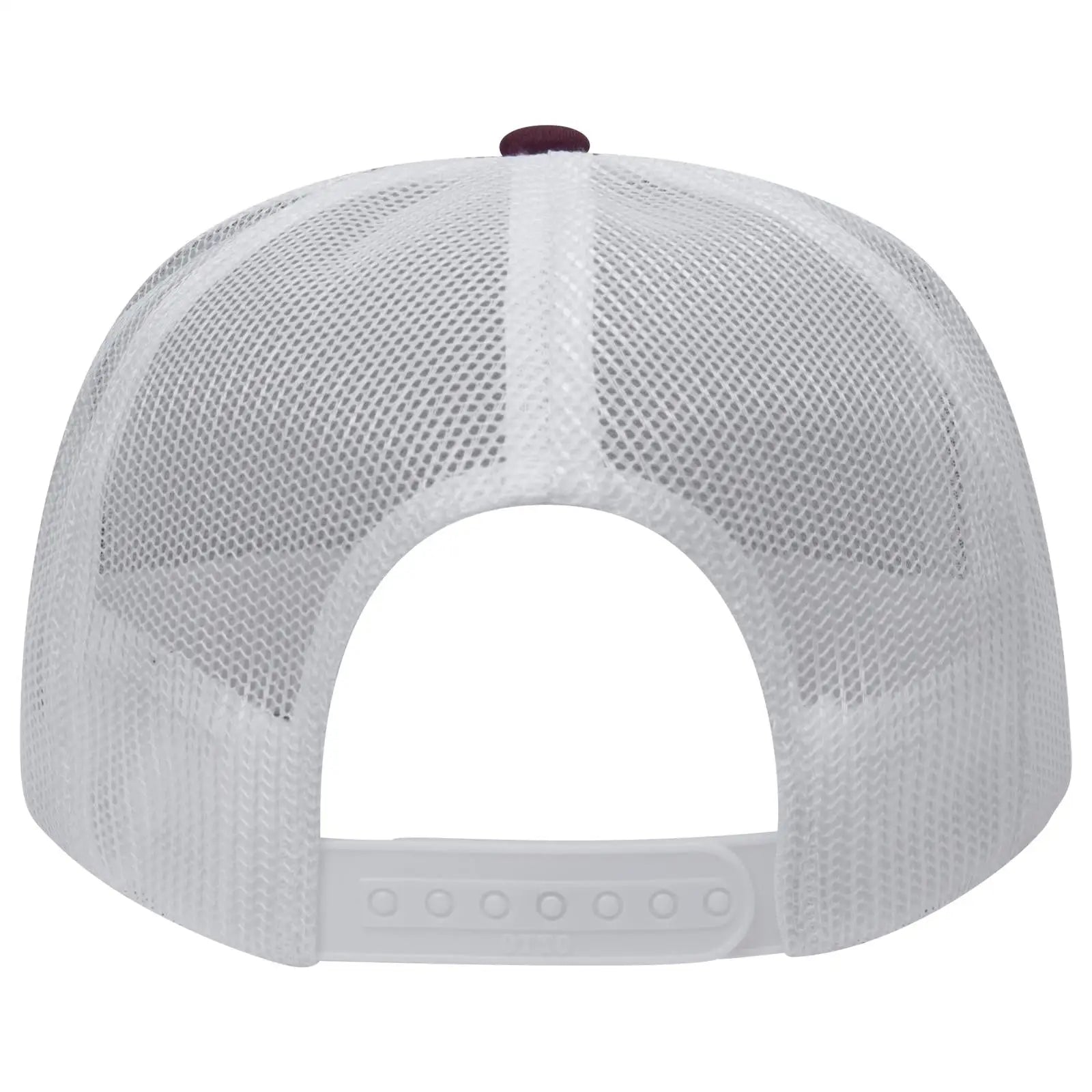 OTTO 39-165 5 Panel High Crown Mesh Back Trucker Cap - Mrn/Mrn/Wht - Mrn/Mrn/Wht / 6 1/2’’ - 7 5/8’’