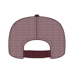 OTTO 39-165 5 Panel High Crown Mesh Back Trucker Cap - Mrn/Wht/Mrn - Mrn/Wht/Mrn / 6 1/2’’ - 7 5/8’’