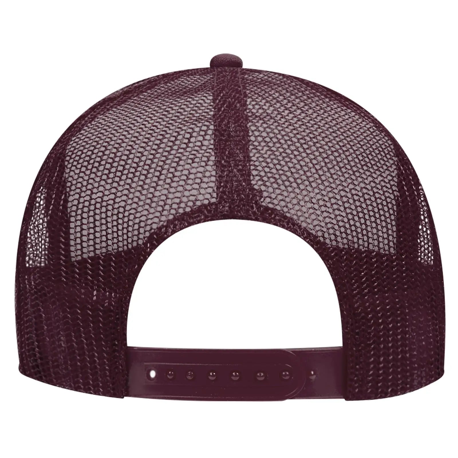 OTTO 39-165 5 Panel High Crown Mesh Back Trucker Cap - Mrn/Wht/Mrn - Mrn/Wht/Mrn / 6 1/2’’ - 7 5/8’’