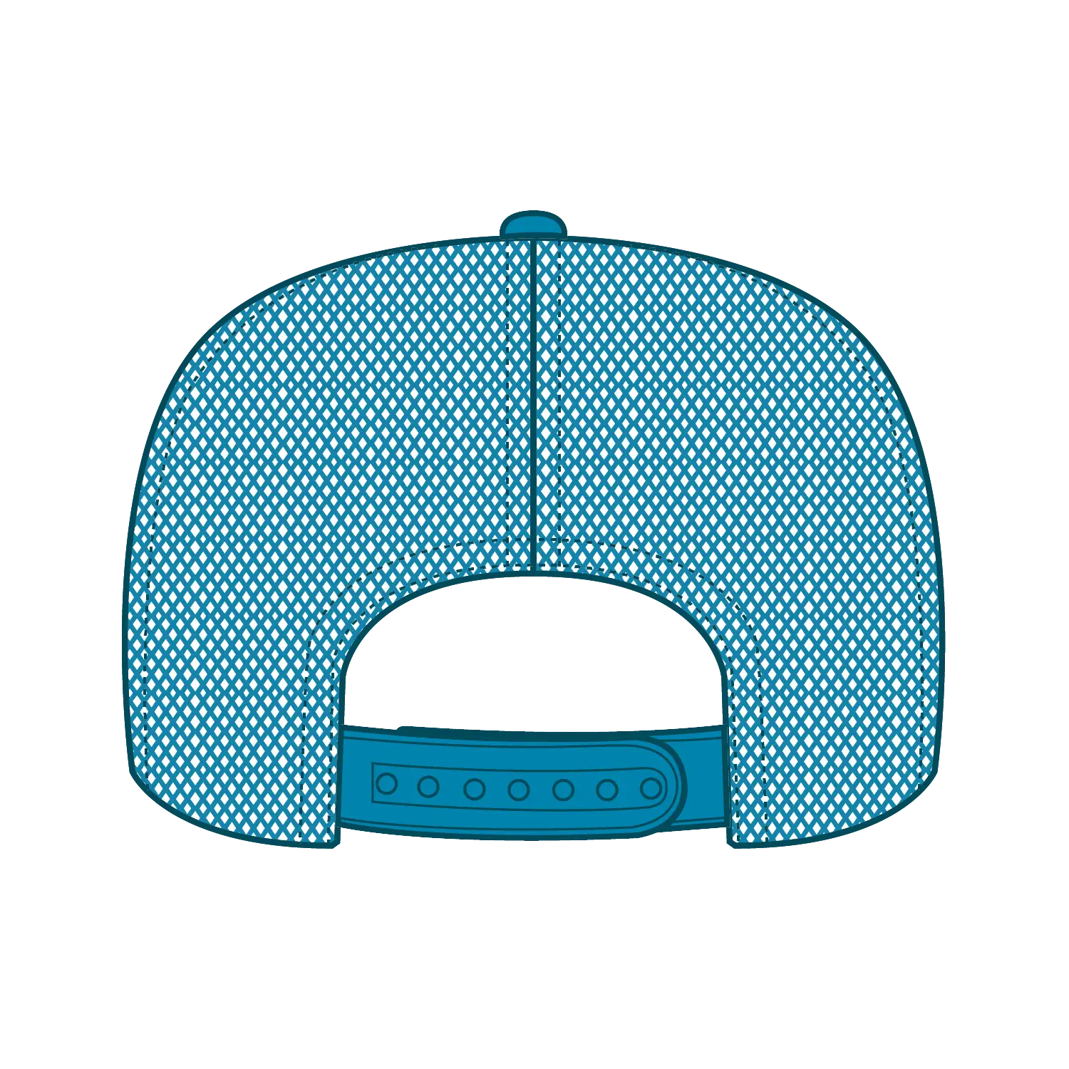 OTTO 39-165 5 Panel High Crown Mesh Back Trucker Cap - N.Blu/Wht/N.Blu - N.Blu/Wht/N.Blu / 6 1/2’’ - 7 5/8’’