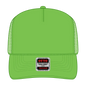 OTTO 39-165 5 Panel High Crown Mesh Back Trucker Cap - N. Green - N. Green / 6 1/2’’ - 7 5/8’’