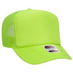 OTTO 39-165 5 Panel High Crown Mesh Back Trucker Cap - N. Green - N. Green / 6 1/2’’ - 7 5/8’’