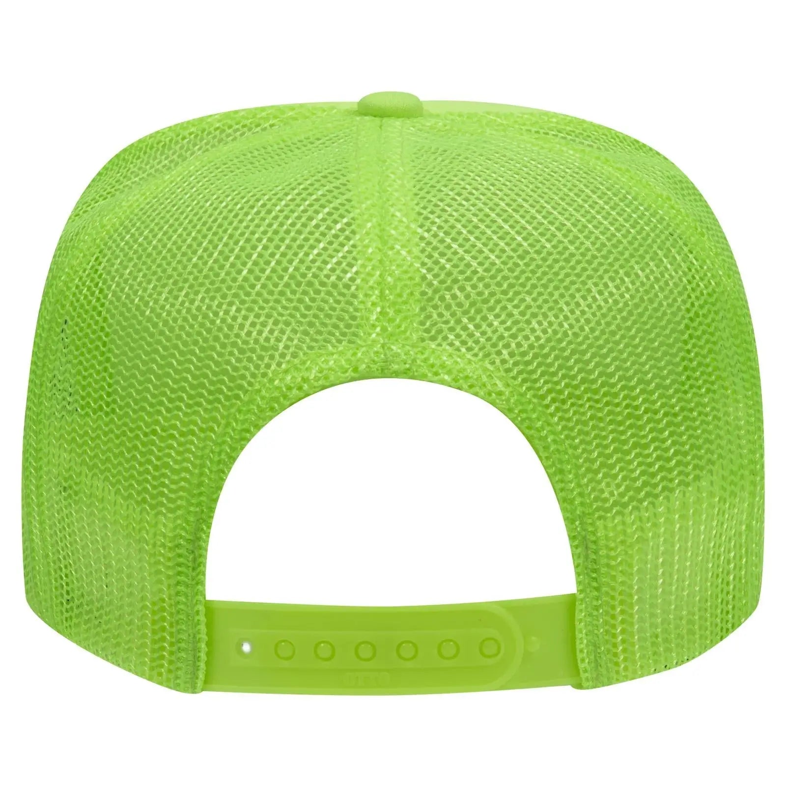OTTO 39-165 5 Panel High Crown Mesh Back Trucker Cap - N. Green - N. Green / 6 1/2’’ - 7 5/8’’