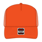 OTTO 39-165 5 Panel High Crown Mesh Back Trucker Cap - N. Orange - N. Orange / 6 1/2’’ - 7 5/8’’
