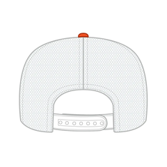 OTTO 39-165 5 Panel High Crown Mesh Back Trucker Cap - N Org/N Org/Wht - N Org/N Org/Wht / 6 1/2’’ - 7 5/8’’