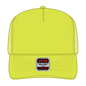 OTTO 39-165 5 Panel High Crown Mesh Back Trucker Cap - N. Yellow - N. Yellow / 6 1/2’’ - 7 5/8’’