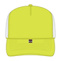 OTTO 39-165 5 Panel High Crown Mesh Back Trucker Cap - N Ylw/N Ylw/Wht - N Ylw/N Ylw/Wht / 6 1/2’’ - 7 5/8’’