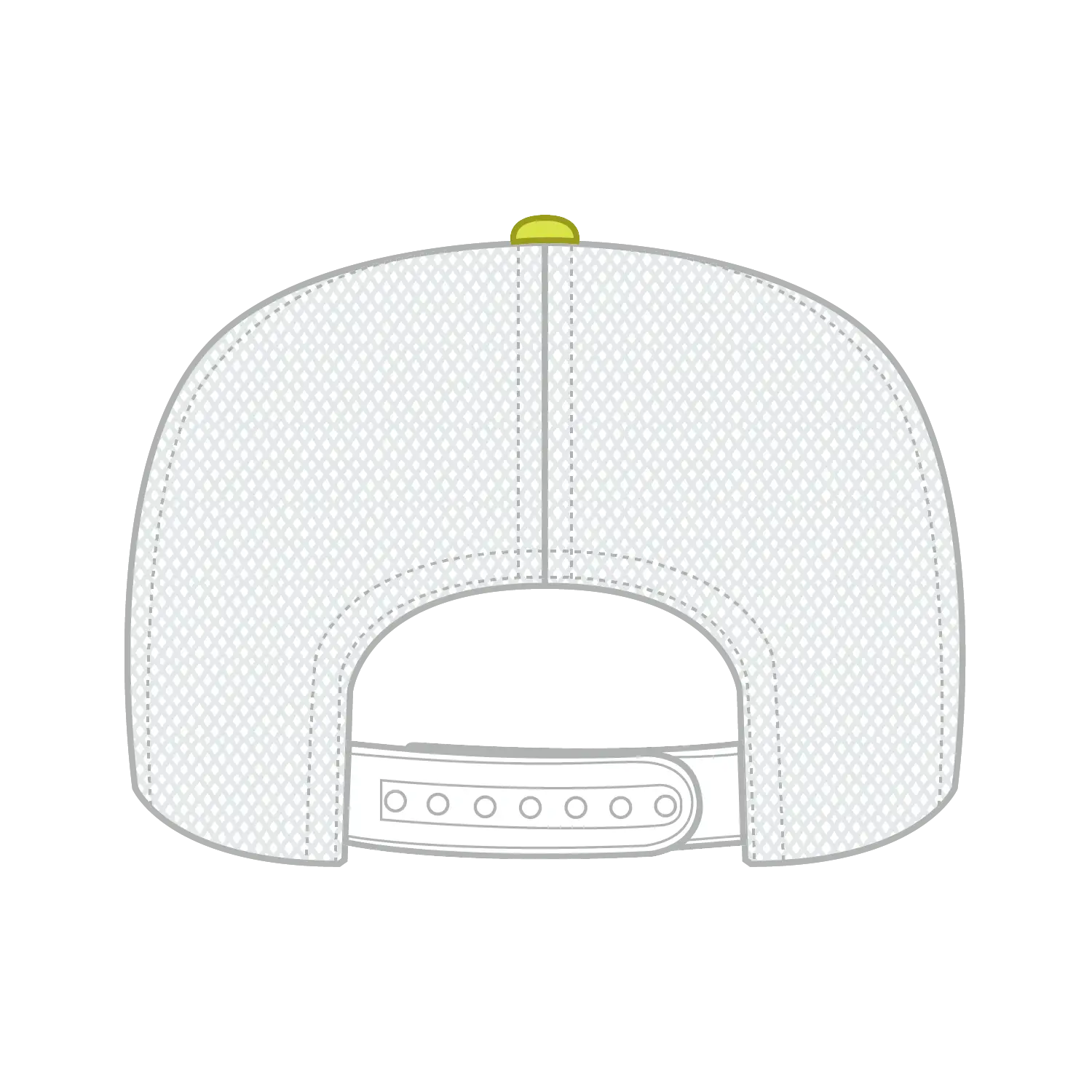 OTTO 39-165 5 Panel High Crown Mesh Back Trucker Cap - N Ylw/N Ylw/Wht - N Ylw/N Ylw/Wht / 6 1/2’’ - 7 5/8’’