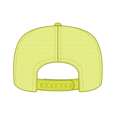 OTTO 39-165 5 Panel High Crown Mesh Back Trucker Cap - N.Ylw/Wht/N.Ylw - N.Ylw/Wht/N.Ylw / 6 1/2’’ - 7 5/8’’