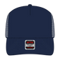 OTTO 39-165 5 Panel High Crown Mesh Back Trucker Cap - Navy - Navy / 6 1/2’’ - 7 5/8’’