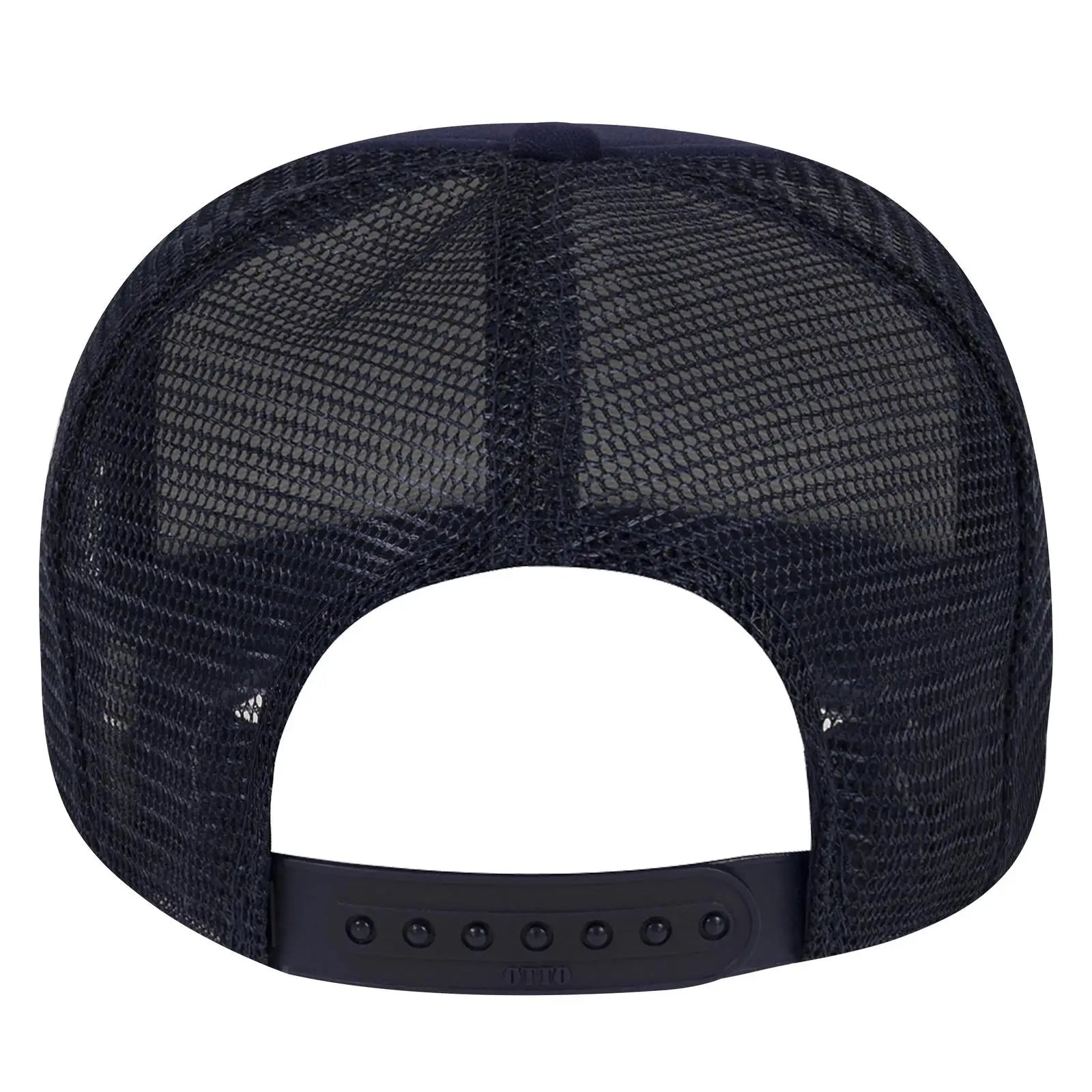 OTTO 39-165 5 Panel High Crown Mesh Back Trucker Cap - Navy