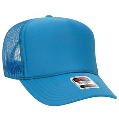 OTTO 39-165 5 Panel High Crown Mesh Back Trucker Cap - Neon Blue - Neon Blue / 6 1/2’’ - 7 5/8’’