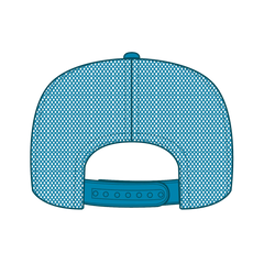OTTO 39-165 5 Panel High Crown Mesh Back Trucker Cap - Neon Blue - Neon Blue / 6 1/2’’ - 7 5/8’’