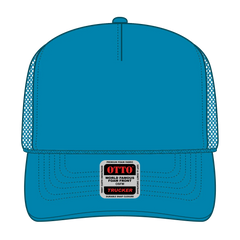 OTTO 39-165 5 Panel High Crown Mesh Back Trucker Cap - Neon Blue - Neon Blue / 6 1/2’’ - 7 5/8’’