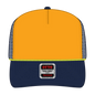 OTTO 39-165 5 Panel High Crown Mesh Back Trucker Cap - Nvy/Gld/Nvy - Nvy/Gld/Nvy / 6 1/2’’ - 7 5/8’’