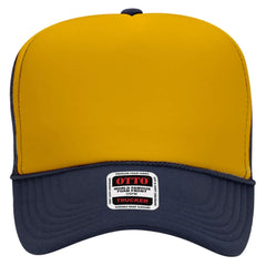 OTTO 39-165 5 Panel High Crown Mesh Back Trucker Cap - Nvy/Gld/Nvy - Nvy/Gld/Nvy / 6 1/2’’ - 7 5/8’’