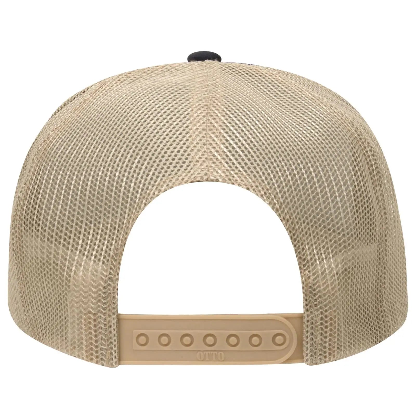 OTTO 39-165 5 Panel High Crown Mesh Back Trucker Cap - Nvy/Nvy/Kha - Nvy/Nvy/Kha / 6 1/2’’ - 7 5/8’’