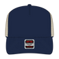 OTTO 39-165 5 Panel High Crown Mesh Back Trucker Cap - Nvy/Nvy/Kha - Nvy/Nvy/Kha / 6 1/2’’ - 7 5/8’’