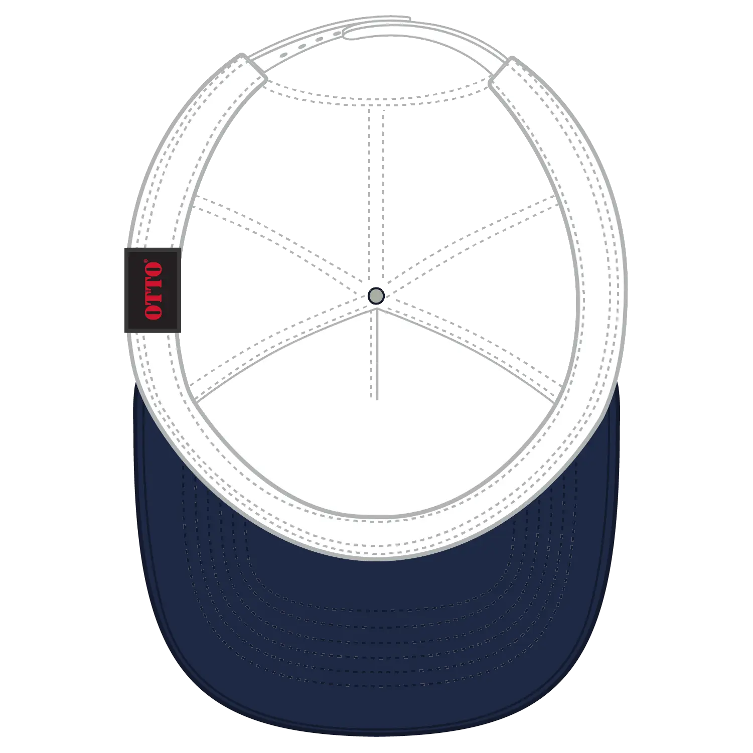 OTTO 39-165 5 Panel High Crown Mesh Back Trucker Cap - Nvy/Nvy/Wht - Nvy/Nvy/Wht / 6 1/2’’ - 7 5/8’’