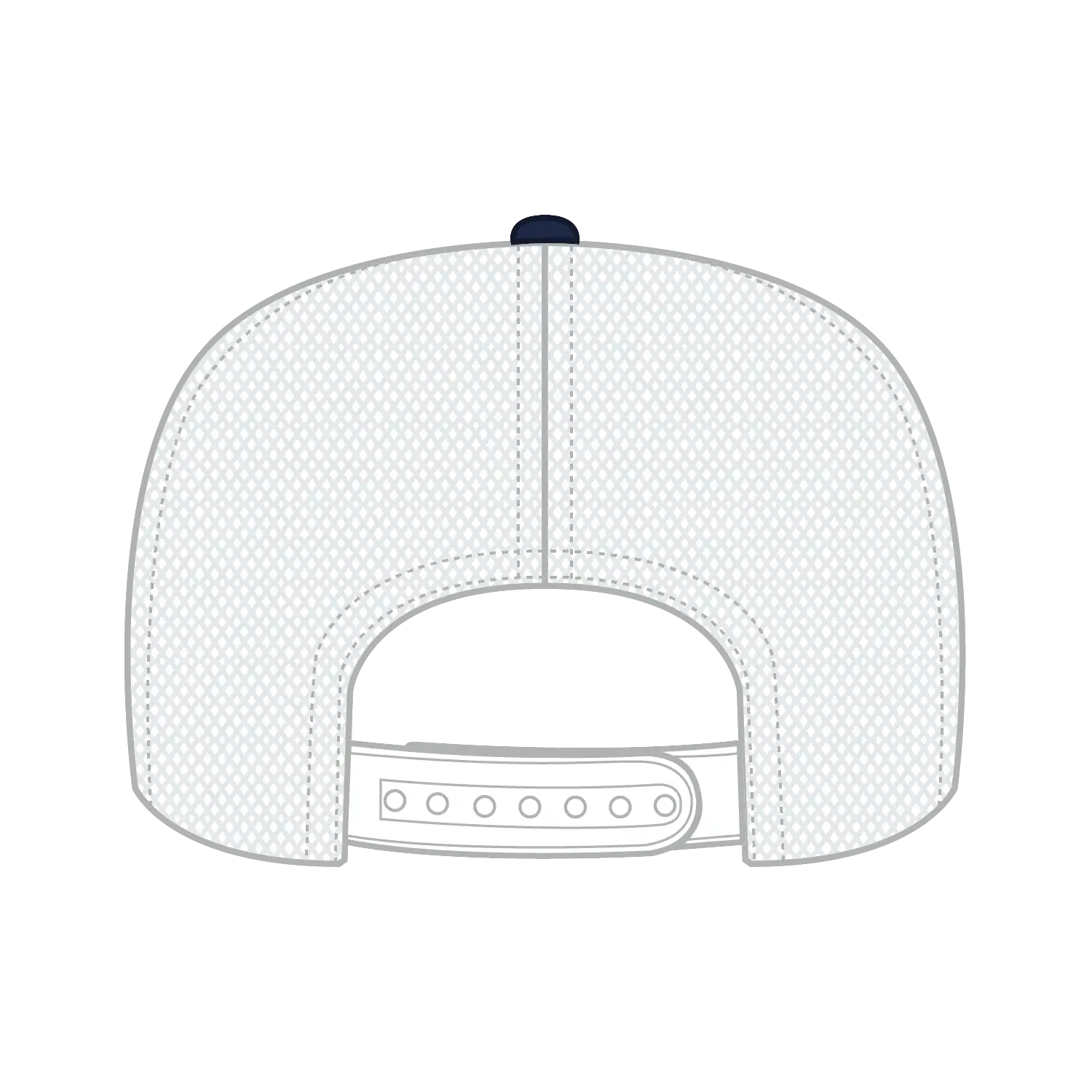 OTTO 39-165 5 Panel High Crown Mesh Back Trucker Cap - Nvy/Nvy/Wht - Nvy/Nvy/Wht / 6 1/2’’ - 7 5/8’’