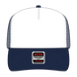 OTTO 39-165 5 Panel High Crown Mesh Back Trucker Cap - Nvy/Wht/Nvy - Nvy/Wht/Nvy / 6 1/2’’ - 7 5/8’’