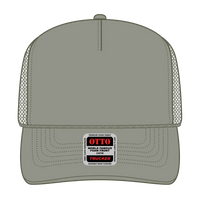 OTTO 39-165 5 Panel High Crown Mesh Back Trucker Cap - Ol. Green - Ol. Green / 6 1/2’’ - 7 5/8’’