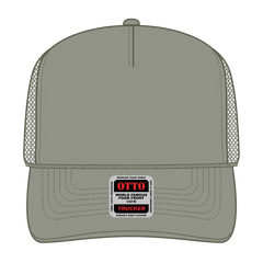 OTTO 39-165 5 Panel High Crown Mesh Back Trucker Cap - Ol. Green - Ol. Green / 6 1/2’’ - 7 5/8’’