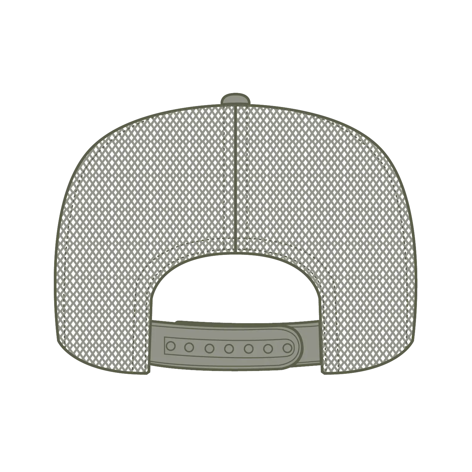 OTTO 39-165 5 Panel High Crown Mesh Back Trucker Cap - Ol. Green