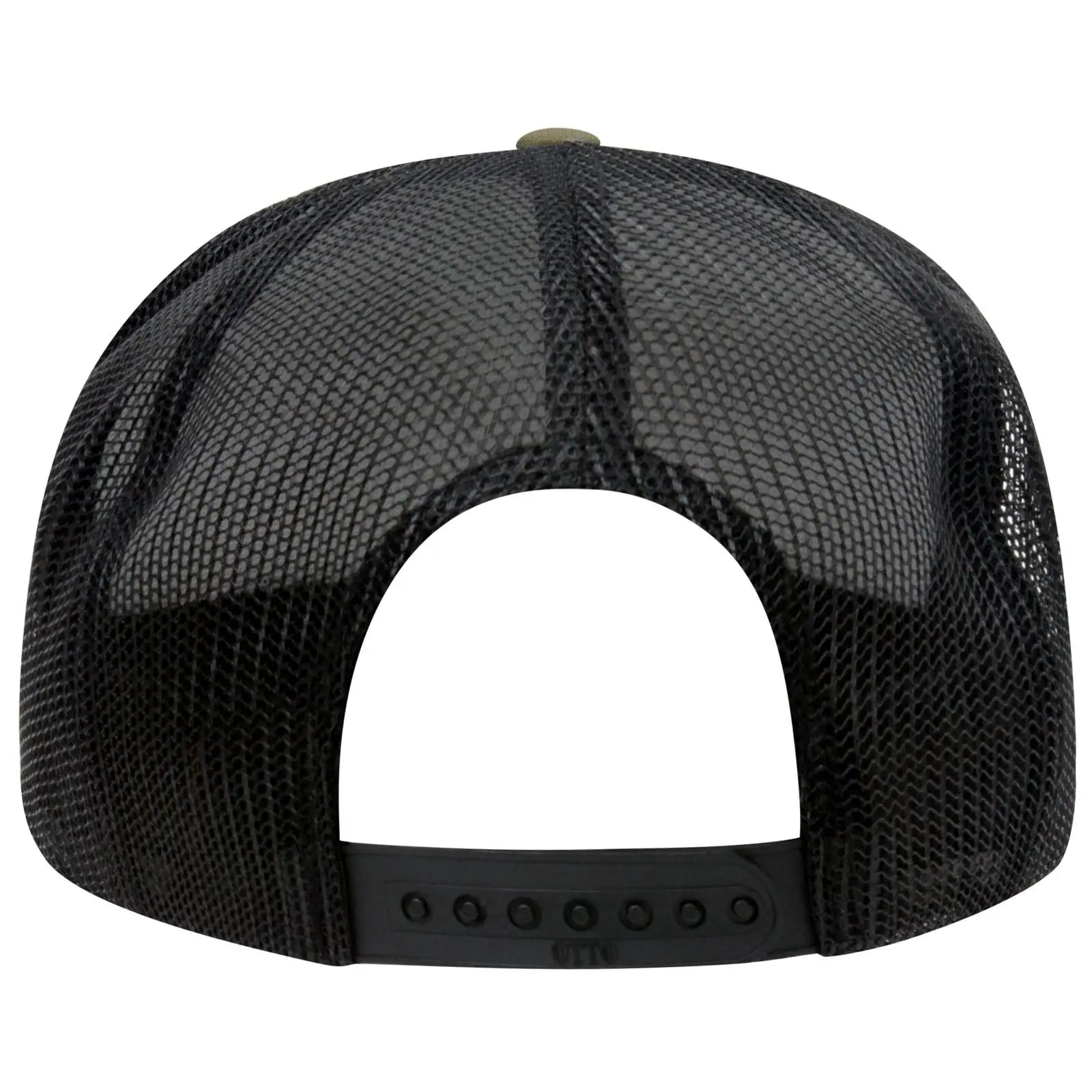 OTTO 39-165 5 Panel High Crown Mesh Back Trucker Cap - Ol.Grn/Ol.Grn/Blk - Ol.Grn/Ol.Grn/Blk / 6 1/2’’ - 7 5/8’’