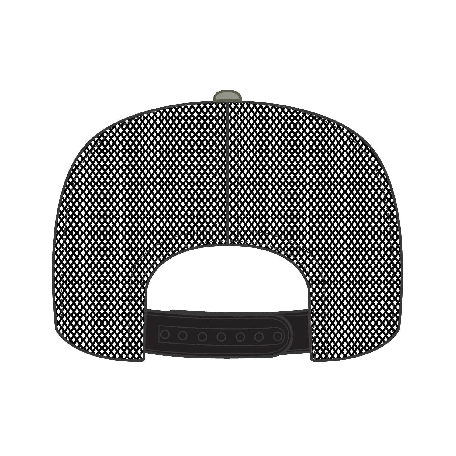 OTTO 39-165 5 Panel High Crown Mesh Back Trucker Cap - Ol.Grn/Ol.Grn/Blk - Ol.Grn/Ol.Grn/Blk / 6 1/2’’ - 7 5/8’’