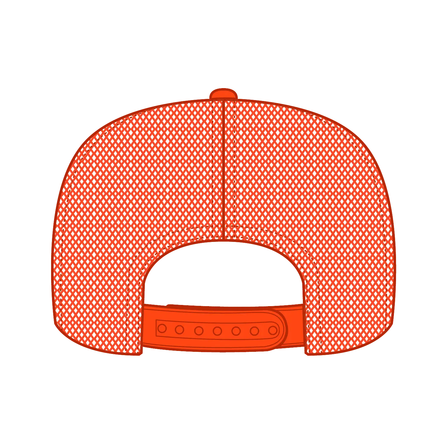OTTO 39-165 5 Panel High Crown Mesh Back Trucker Cap - Orange