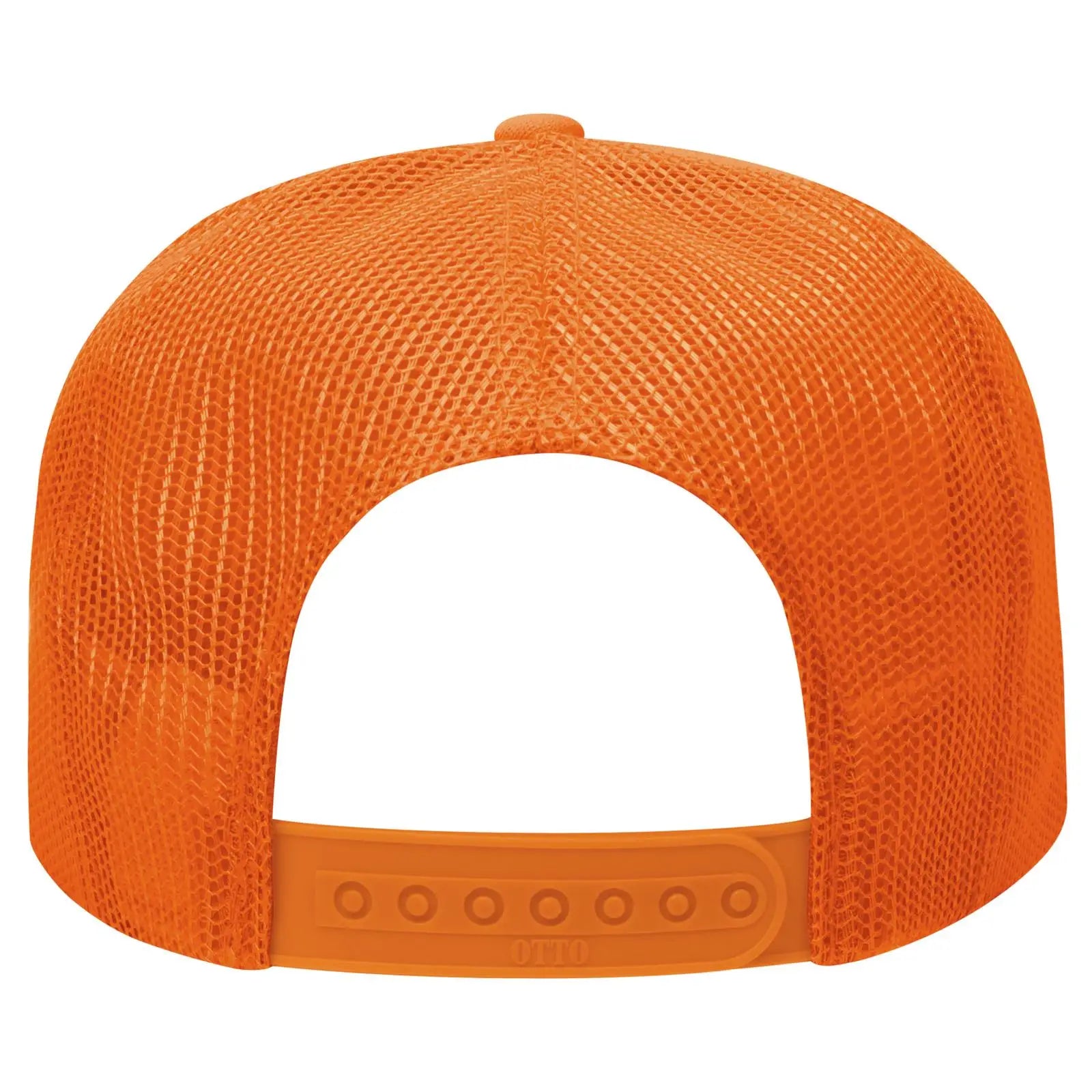 OTTO 39-165 5 Panel High Crown Mesh Back Trucker Cap - Orange
