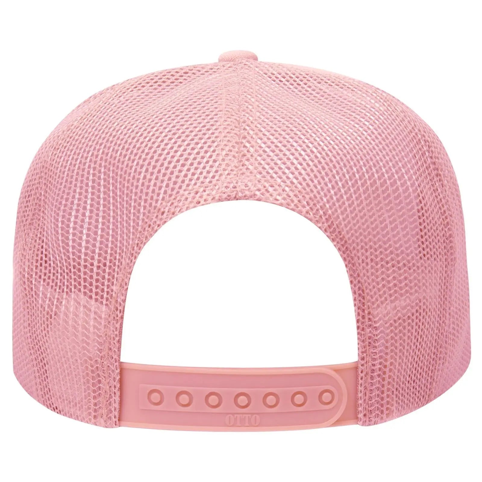 OTTO 39-165 5 Panel High Crown Mesh Back Trucker Cap - Pink