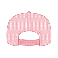 OTTO 39-165 5 Panel High Crown Mesh Back Trucker Cap - Pink