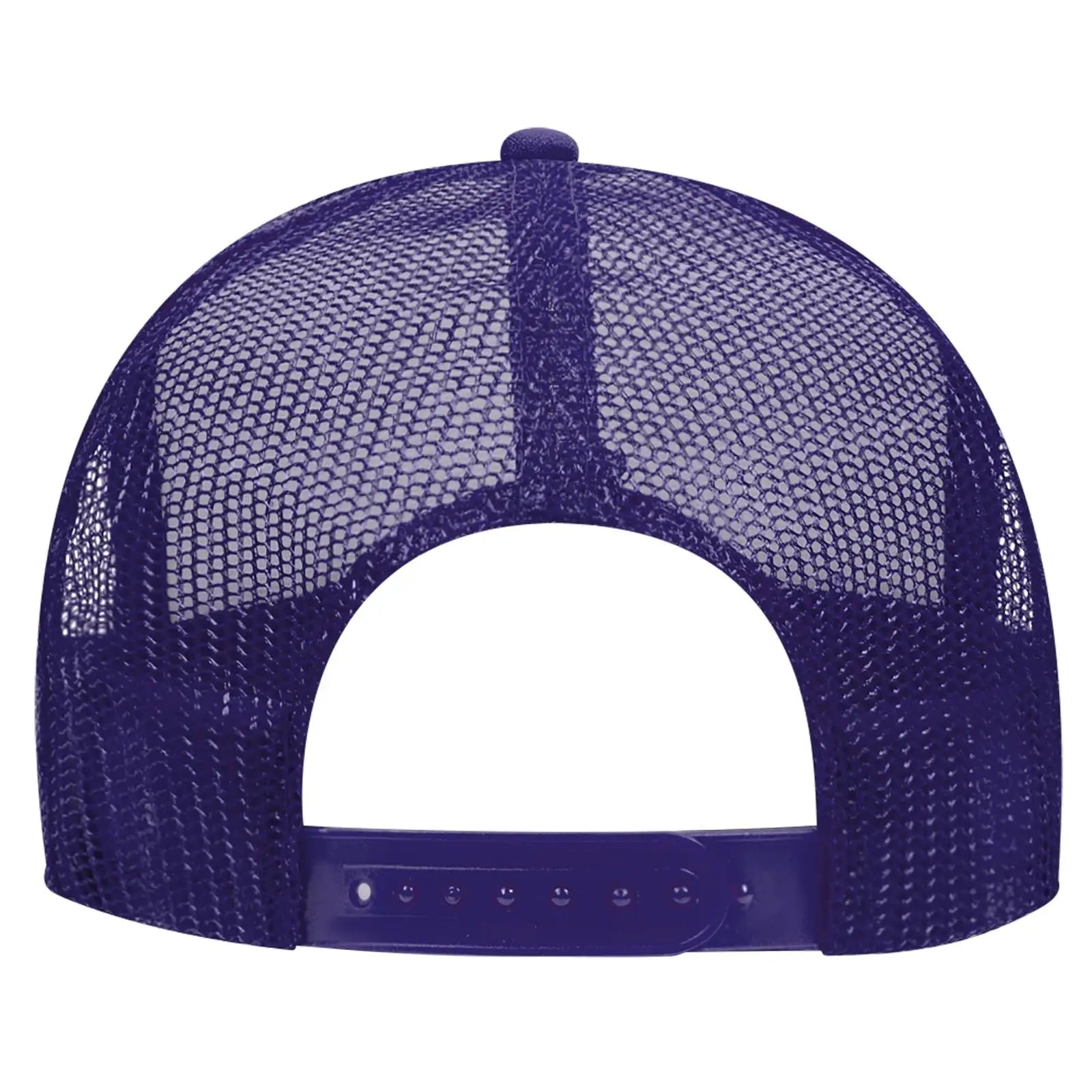 OTTO 39-165 5 Panel High Crown Mesh Back Trucker Cap - Pur/Wht/Pur - Pur/Wht/Pur / 6 1/2’’ - 7 5/8’’