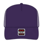 OTTO 39-165 5 Panel High Crown Mesh Back Trucker Cap - Purple - Purple / 6’’ - 7 1/8’’