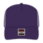 OTTO 39-165 5 Panel High Crown Mesh Back Trucker Cap - Purple - Purple / 6 1/2’’ - 7 5/8’’