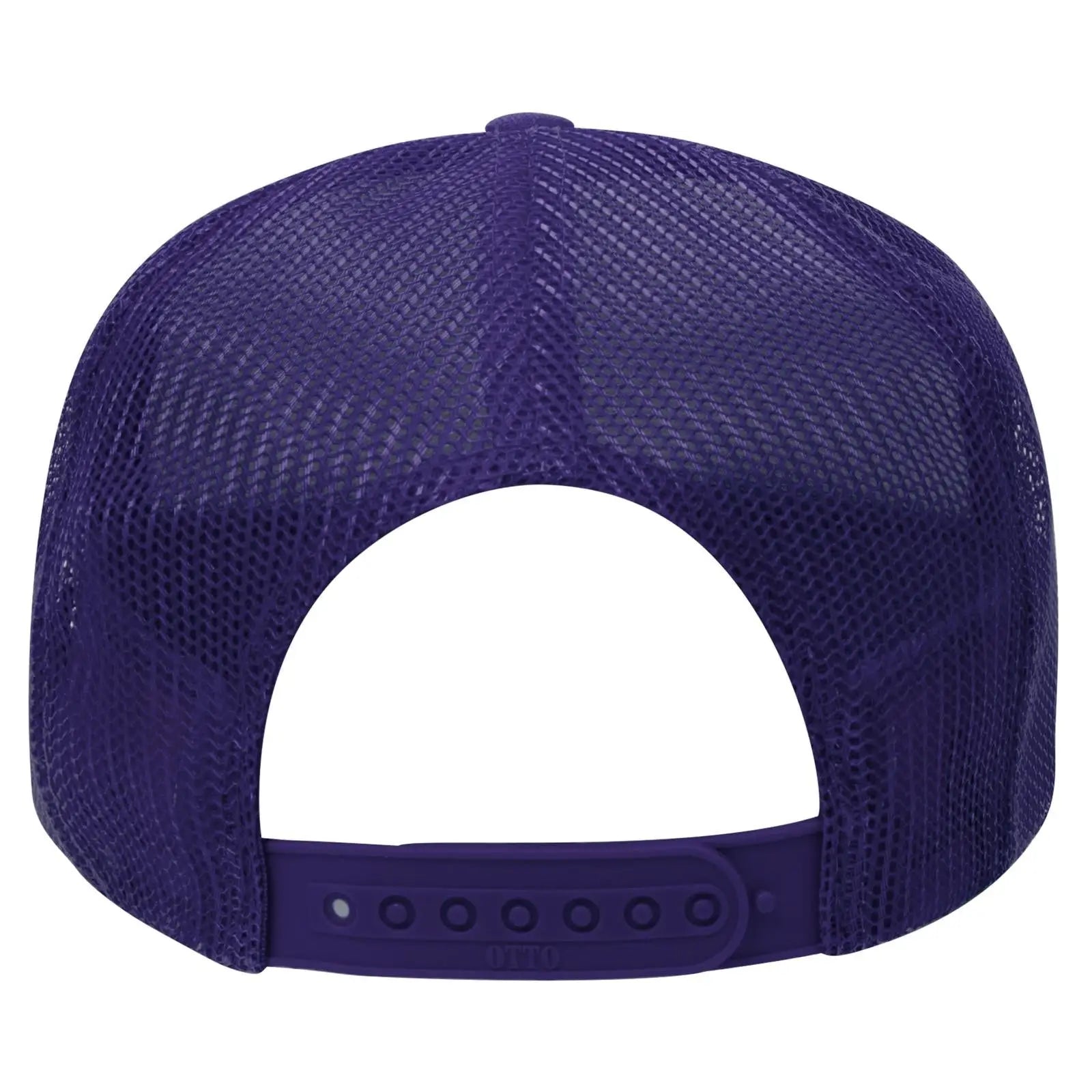 OTTO 39-165 5 Panel High Crown Mesh Back Trucker Cap - Purple