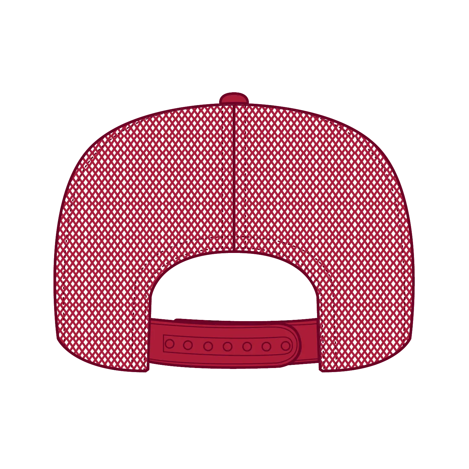OTTO 39-165 5 Panel High Crown Mesh Back Trucker Cap - Red