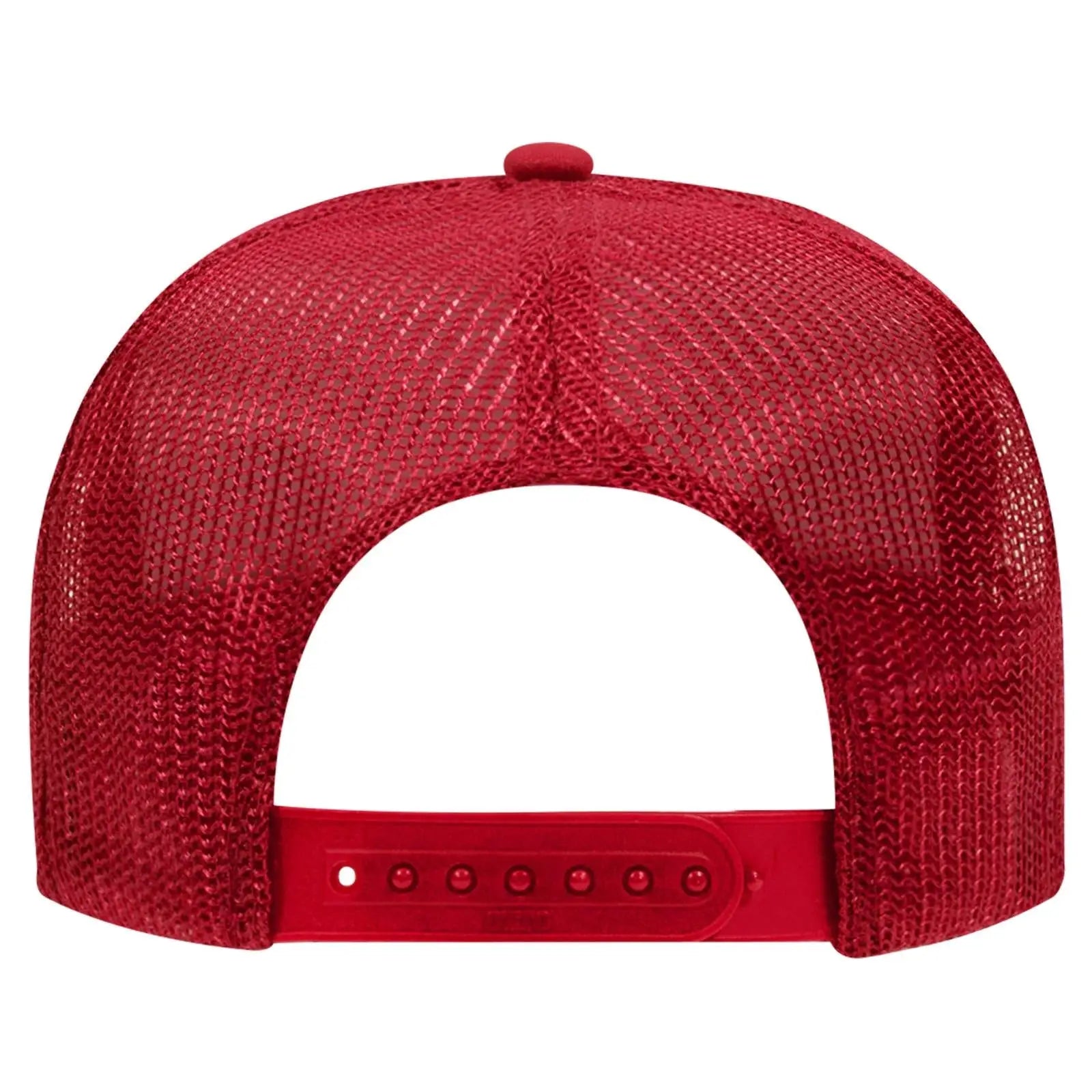 OTTO 39-165 5 Panel High Crown Mesh Back Trucker Cap - Red