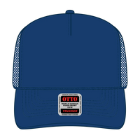 OTTO 39-165 5 Panel High Crown Mesh Back Trucker Cap - Royal - Royal / 6 1/2’’ - 7 5/8’’